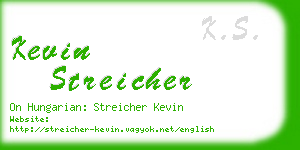 kevin streicher business card